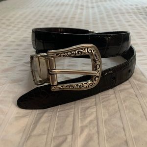 Leather Brown and Black Reversible Belt Size Medium|Large